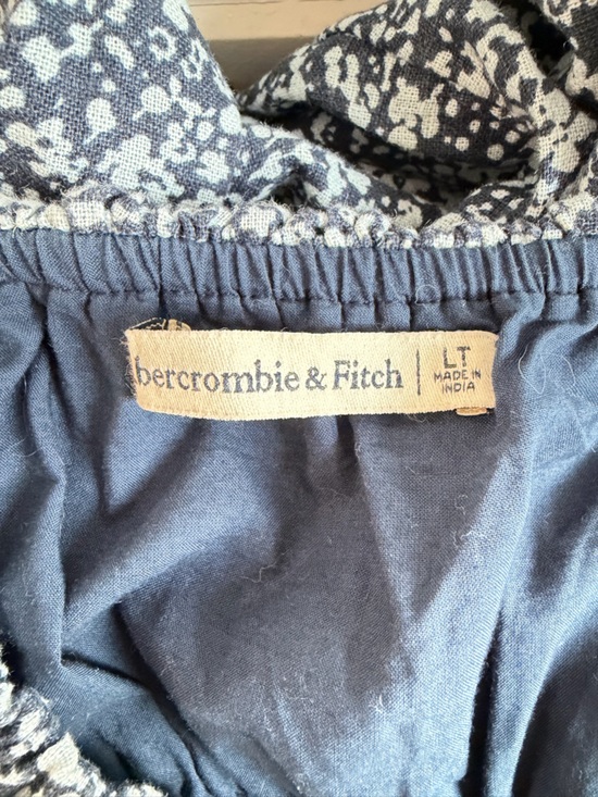 Abercrombie & Fitch Women's Blue Floral Smocked Mini Dress Size LT 36318 - Picture 7 of 10